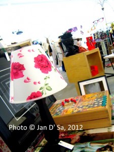 A sample of what is on offer at the Market of Everything this time round. Love the flowery patterned lamp. Reminds me of vintageâ€¦.