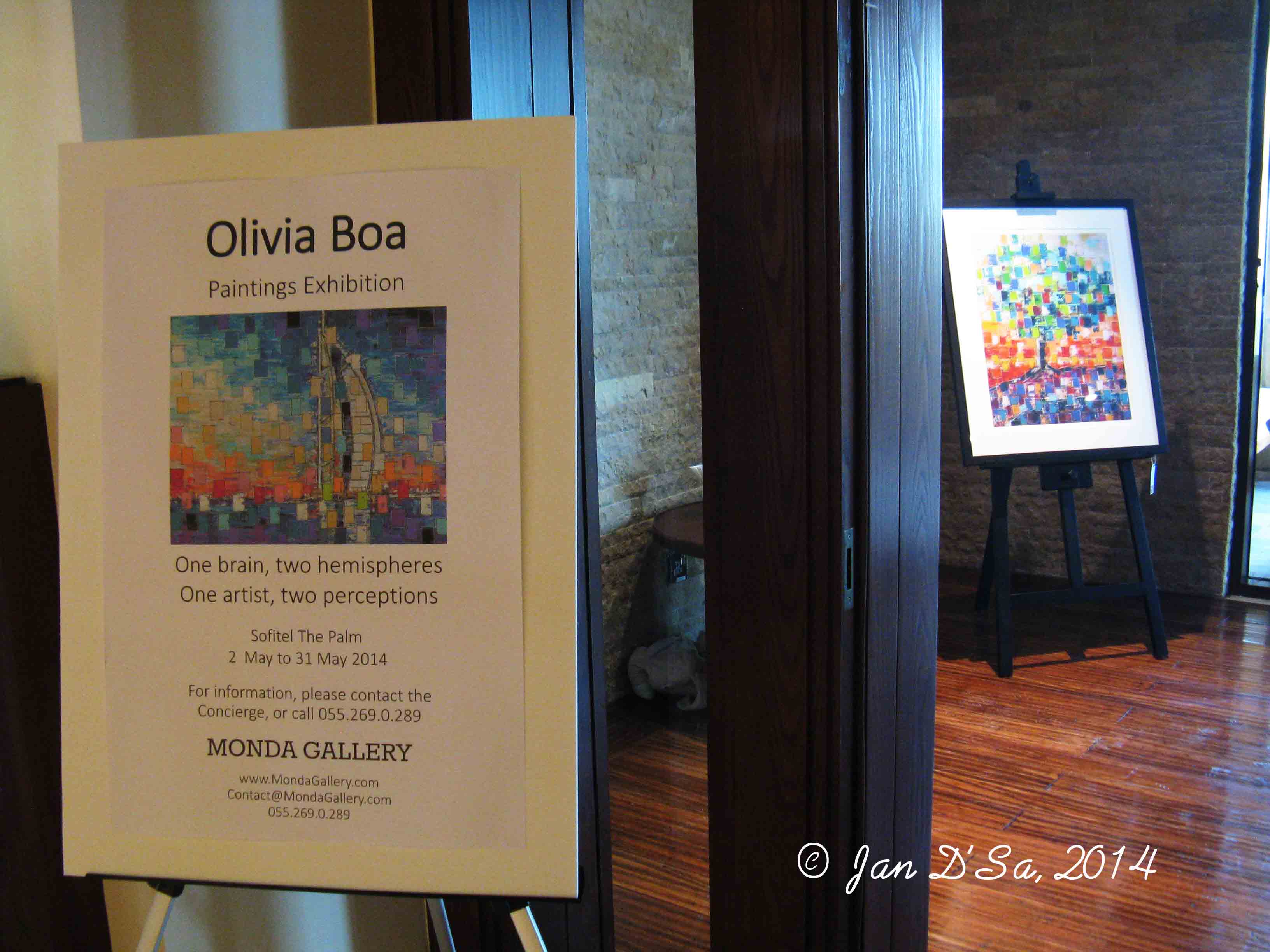 Olivia Boa's art exhibition opening at Hotel Sofitel Dubai The Palm