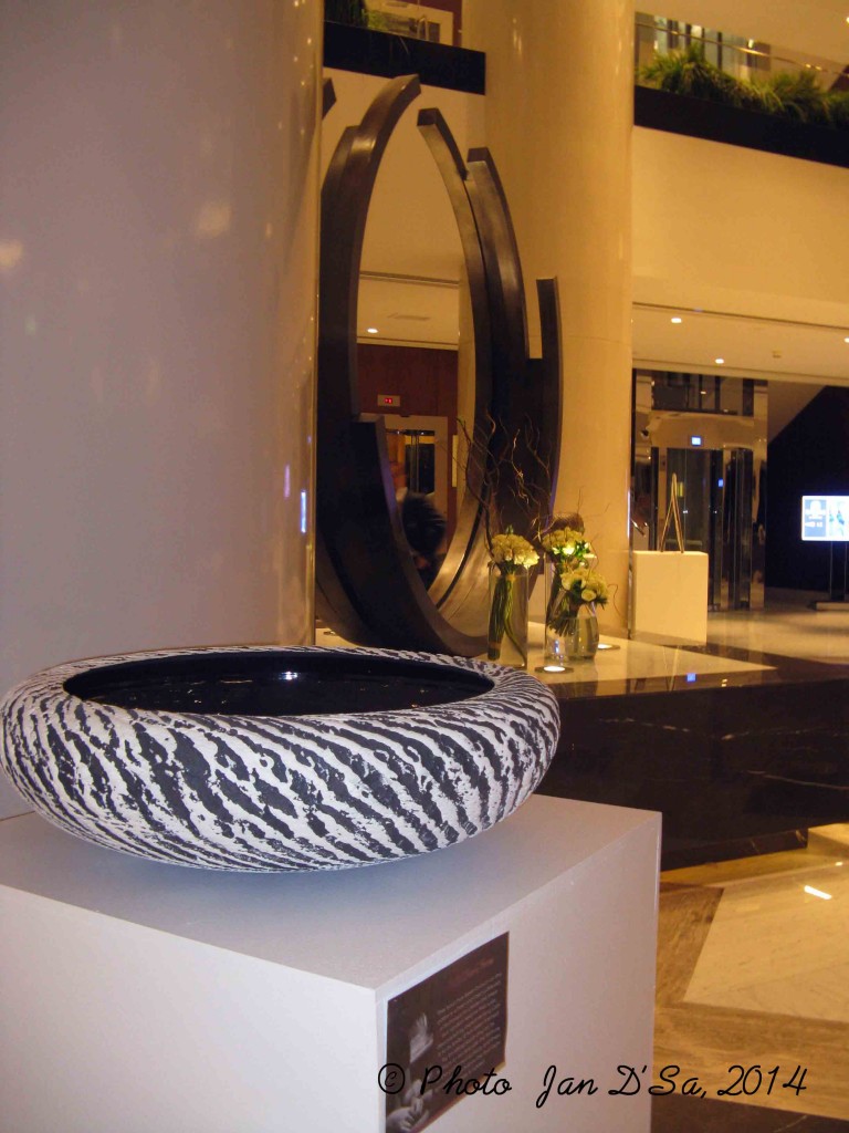 Another zebra patterned bowl by Michael Rice at Pullman Dubai